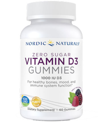 Zero Sugar Vitamin D3 60 Gummies 1000 iu