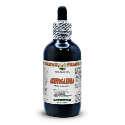 Ashwagandha Alcohol-FREE Liquid Extract, Organic Ashwagandha (Withania Somnifera) Dried Root Glycerite - 4 oz